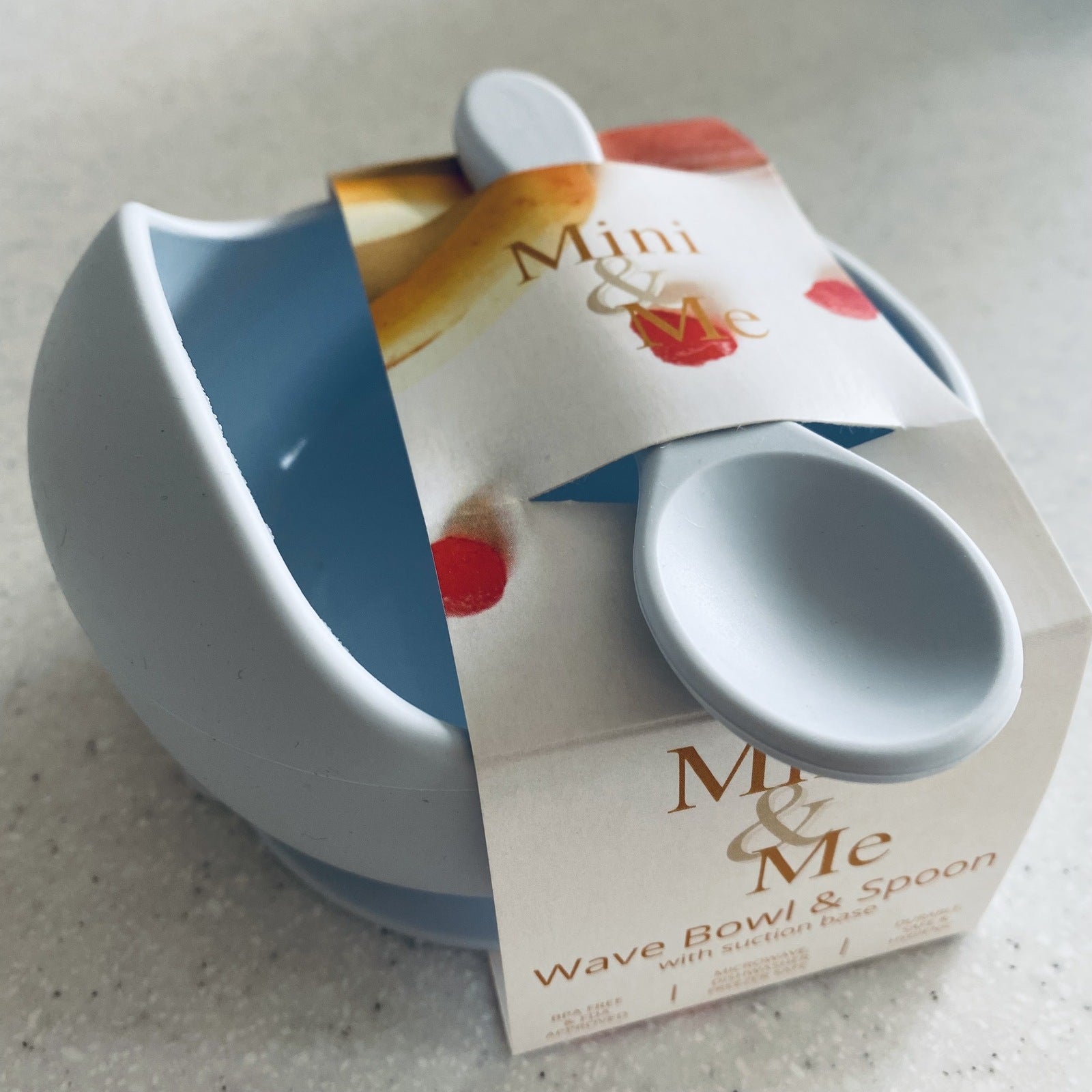Mini & Me Wave Bowl & Spoon Ice Blue – Cuddle Bug & Co